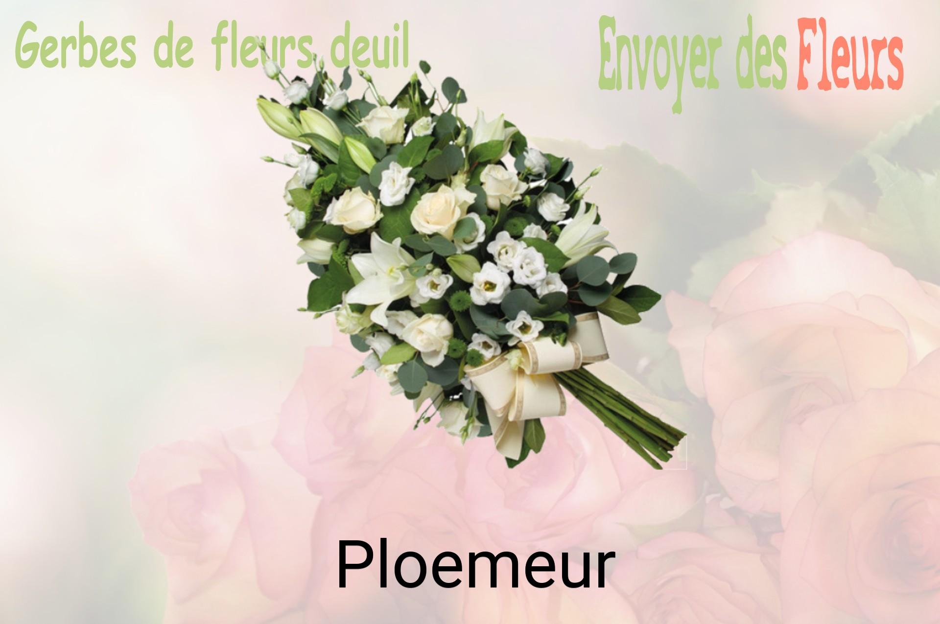 Gerbe de fleurs de deuil livrée à Ploemeur